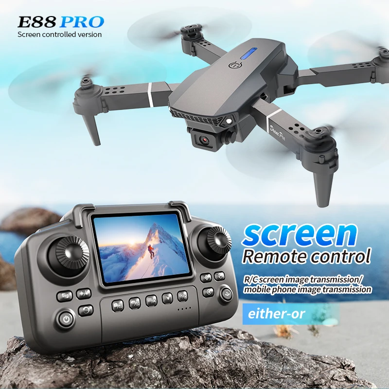 Drone Cinematic - Dron profesional E88 PRO con pantalla