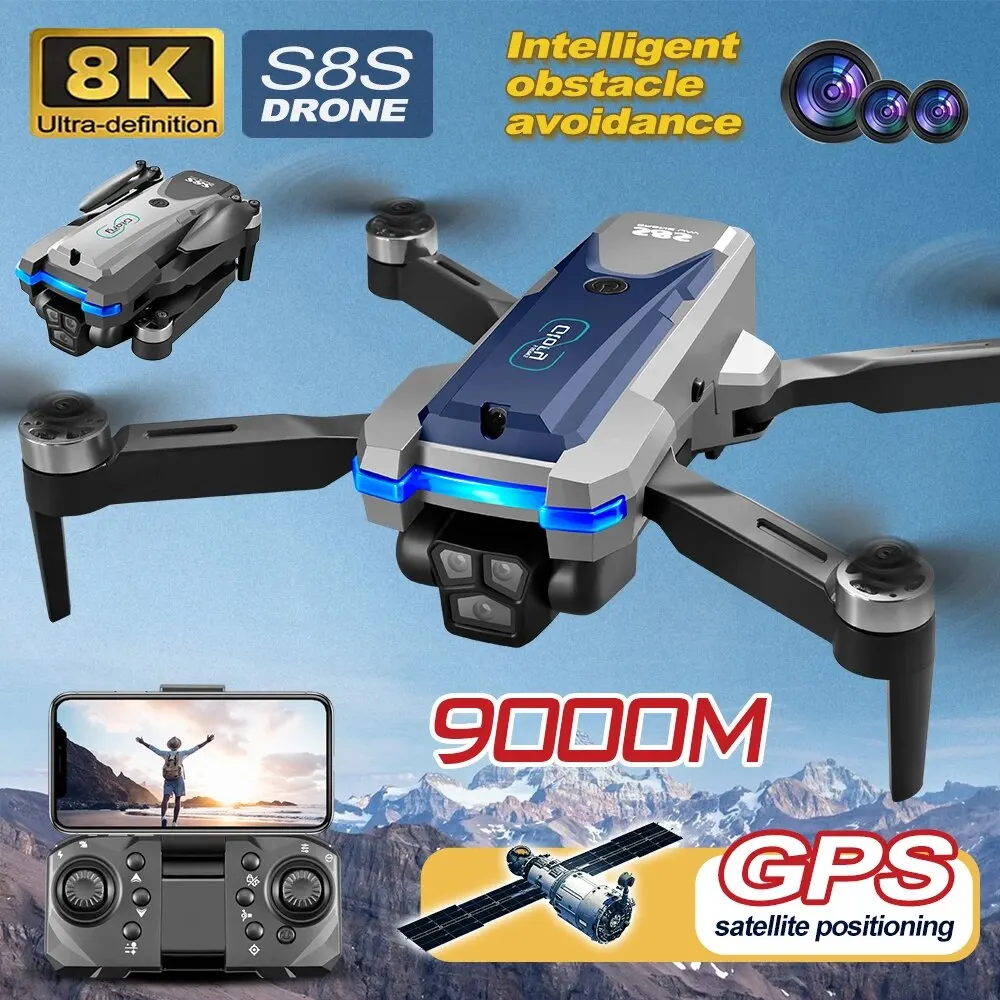 Drone Mapping - Dron plegable S8S con GPS, 5G,